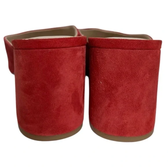 Franco Sarto Red Pointed Toe Suede Mules - Picture 5 of 8